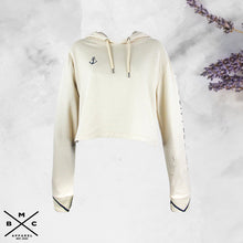 Load image into Gallery viewer, Women Montauk Beach Club Cream Crop Top Hoodie XS-XL