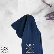 Load image into Gallery viewer, Women Montauk Beach Club Crop Top Hoodie Navy Blue S-XL