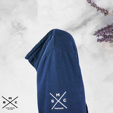 Load image into Gallery viewer, Women Montauk Beach Club Crop Top Hoodie Navy Blue S-XL